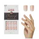 KISS Classy Fake Nails Ready-To-Wear DIY Manicure - Simple Enough, Waterproof, Smudge Proof, Chip Proof, No Dry Time, Durable & Flexible, Long Lasting, Short & Square, Quick & Easy | 28 Count