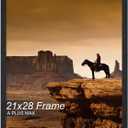 A PLUS MAX 21x28 Picture Frame Black Light Weight Wall Mount | 21 x 28 Inch Black Wood-grain Engineered Wood Material Frame for 21by28 Rectangular Photo Poster - 1 Pack/Black/21x28