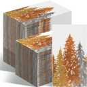 Seajan 200 Pcs Fall Tree Paper Guest Napkins Disposable Hand Towels for Bathroom Paper Disposable Guest Towels Napkins for Spring and Summer Wedding Bathroom Birthday Dinner Party