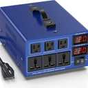 8000 watt Voltage Conversion Transformer Heavy-Duty Step-up/Step-Down AC 110V/120V/220V/240V Power Conversion, with resettable Circuit Breaker Protection, with US Power Cord, LCD Display