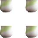 4-Oz Ceramic Espresso Cups Set - Multi-Color, Handle-Free Design for Home & Cafe | Dishwasher-Safe Stoneware Cups (Kiln turning green, 4)