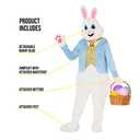 Morph Easter Bunny Costume Adult Deluxe Rabbit Mascot Outfit for Men - Perfect for Easter Costumes and Events (Large)
