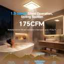 Bathroom Exhaust Fan with Light Combo,175CFM & 1.5 Sones,3-Color LED, Medium