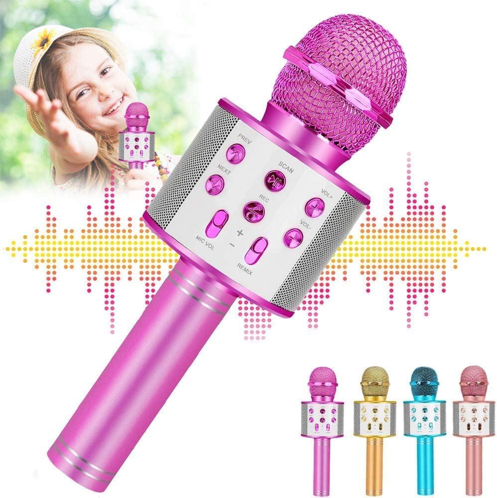 Kids Karaoke Microphone for Girl Toys: Christmas Birthday Gifts Ideas for 3 4 5 6 7 8 9 10 Year Old Girls, (Purple)