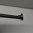 BRIOFOX Shower Curtain Rod 43-73 Inches Matte Black, Rustproof and Non-Fall Down Spring Tension Rod for Window or Bathroom, Stainless Steel