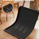 Dog Food Mat 36"x24", Waterproof Pet Feeding Mat with Diversion Grooves and Raised Edges, Large Non-Slip Dog Bowl Mat for Food and Water, Cat Food Mat for Floors, Easy to Clean, Black