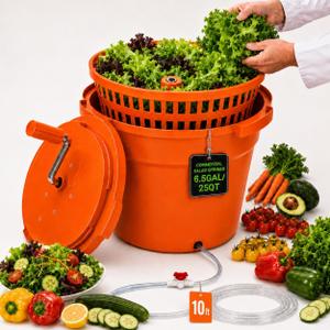 Commercial Salad Spinner - 6.5 Gallon Large Capacity Lettuce Dryer