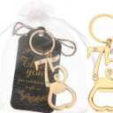 24 Set 75th Birthday Party Favors for Guests Bottle Opener Keychain Bulk Rhinestones 75 Souvenirs Gift Opener for 75 Wedding Anniversary Decor,Cheers to 75 Years (75th opener)