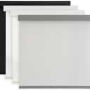 AOSKY Light Filtering Roller Shades Cordless Blinds for Windows, Free-Stop Shades with Valance, 99% Blackout, Thermal Insulated Fabric, UV Protection, Natural Woven Blinds34" W x 72" H, Grey