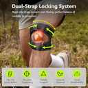 3 x Patella Knee Brace with Side Stabilizers for Men & Women, Adjustable Patellar Tendon Support Strap for Knee Pain, Knee Strap for Running, Meniscus Tear, Arthritis, Tendonitis, Injury Recovery (Black, One Size)