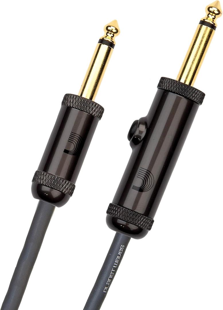 DAddario Accessories Custom Series Circuit Breaker Guitar Cable - Momentary Kill Switch Instrument Cable with  Inch Ends - On/Off Switch for Silent Instrument Changes - Straight, 15 feet
