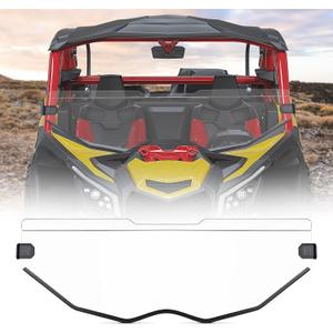 Kemimoto X3 Half Windshield Compatible with Can Am Maverick X3 XRS XDS Turbo R Max 2017-2026 Clear Standard Hard Polycarbonate Front Window Clear