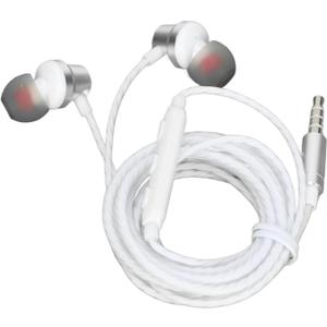 NIBEMINENT MS29 3.5mm Headphones Volume Control Wired Earphones with Microphone for PC Cellphones TabletsWhite