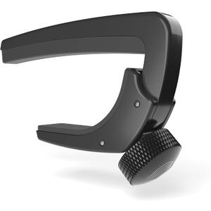D'Addario Guitar Capo for Acoustic and Electric Guitar - NS Capo Lite - Adjustable Tension - Guitar Accessories - Works for 6 String and 12 String Guitars - Lite - Black