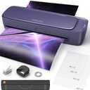 Laminator Machine 13 Inch Wide Thermal Lamination 9 in 1 Cold Hot A3 Laminating Machine for Teacher Personal, 60s Warm-Up No Jam laminator Machine 11x17 with 30 Laminating Sheets for Home Office Use (Purple)