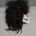 morvally Mens 80s Style Long Black Curly Hair Wig Glam Rock-Rocker Wig Perfect for Halloween, Cosplay, DIY Themed Costume Party
