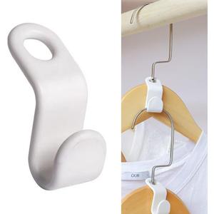 otylzto 10 Pcs Hanger Hooks for Plastic Clips Clothes Space Saving Hangers for Clothes Closet Hangers Space Saver