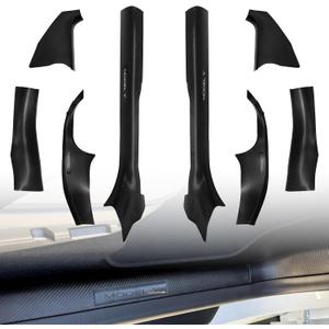 8PCS Door Sill Protector for Tesla Model Y Juniper 202526, Door Entry Guard Set for Front & Rear Door Thresholds, Anti-Kick Interior Door Entry Covers (Carbon Fiber (Not fit 2026 Model Y Standard))
