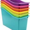 Teacher Created Resources Brights Plastic Book Bin 6-Pack (TCR2088636)