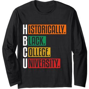 HBCU Apparel Historical Black College HBCU Long Sleeve T-Shirt, Size M