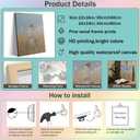 Jesus Leaves the 99 Sheep Canvas Wall Art Jesus in Wildflower Field Wall Decor Picture Christ Spiritual Faith Poster Print for Living Room Bedroom Church Paintings Decoration Prepare To Hang (16"L x 12"W)