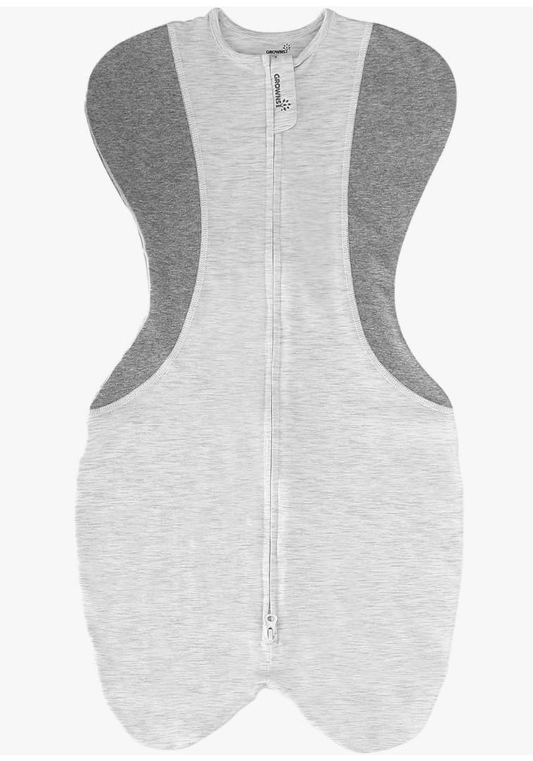 GROWNSY Swaddle for Newborns, 100% Cotton Baby Swaddles 0-3 Months, Moisture-Wicking Fabric for Better Sleep, Sleep Sack 0-3 Months, Promotes Health Hip Development, Gray, 1.0 TOG