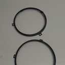 HiSport 7" Round Headlight Mounting Bracket Ring - Premium Matte Black Headlight Retainer Ring Compatible with Jeep Wrangler TJ 1997-2006 (2-Pack)