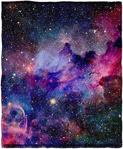 KYKU Soft Galaxy Blanket Full Size Fleece Purple Nebula Throw Blanket Universe Small Outer Space Adult and Child Comfy Home for Living Room Sofa Nap Cozy Pretty Abstract Art Printed Design Gifts