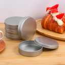 PRETYZOOM Candy Storage Box Set 3.54In Clear Tin Containers with Lids for Party Treats Korean Sugar Candy Organizer