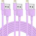 iPhone Charger Cable 10 Ft [Apple MFI Certified], QZIIW 3Pack 10 Feet Long USB to Lightning Cable, Apple Charging Power Cord 10 Foot for iPhone 14 13 12 11 Pro Max Mini XR X 9 8 7Plus 6 6s ipad-Purple