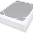 Twin Size Box Spring Cover with Smooth and Elastic Woven Material, Alternates for Bed Skirt, Wrinkle & Fading Resistant, Washable, Dustproof, White