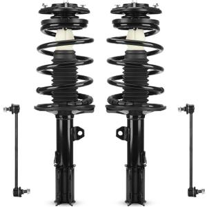 ILONPA Front Struts Shocks w/Coil Spring & Sway Bar Links for Toyota Corolla 2003 2004 2005 2006 2007 2008, Strut Shock Absorber Assembly Suspensions Replace 172114 172115 K90433/K80230, 4PCS