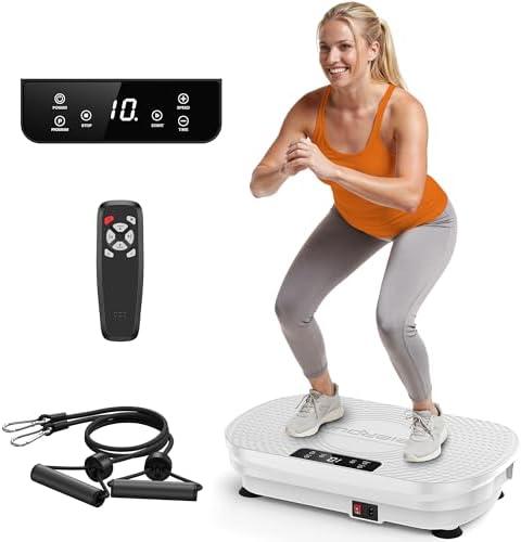 FEIERDUN Vibration Plate Exercise Machine, Vibration Plate for Lymphatic Drainage, Power Plate Vibration Platform for Weight Loss, Toning & Wellness