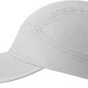 Men Quick Dry Performance Running Cap Lightweight Sports Hat Outdoor Athletic Sun Cap (Grey)