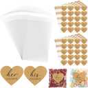 Yexiya 200 Set His Her Favorite Stickers Candy Bags Wedding Favor Stickers 4x6 Inches Cellophane Bags That Seal Themselves for Wedding Favor Labels Guest Welcome Bag Stuffers Bulk