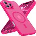 Faiono Magnetic for iPhone 16 Pro Max Case [Full Camera Protection][Military-Grade Protection][Compatible with MagSafe] Shockproof Protective Slim Phone Case for iPhone 16 Pro Max, Hot Pink