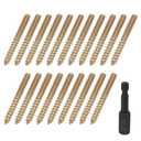 20 Pcs 1/4-20 x 2 Hanger Bolts, Double Head Screws Self Drilling Wood Dowel Screws with Hanger Bolt Driver, Carbon Steel Fasteners for Stairs, Furniture, and DIY Projects