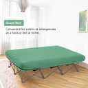 KAMPKEEPER Camping Cot,Camping Cots for Adults,Folding Camping Cot with Inflatable Air Mattress and Carry Bag,for Outdoor Travel Camp Beach Vacation (not Included The Airpump) Queen