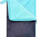 Wet Bag, Wet Dry Bag, Wet bag for swimsuit,Travel, Beach, Pool, Diapers, Dirty Yoga Gym Clothes, Waterproof Embedded Towel Wet Bag(Fleece)-Leakproof Wet Clothes Bag, Beach Travel Essentials (18x10.5 inch, Navy Blue)