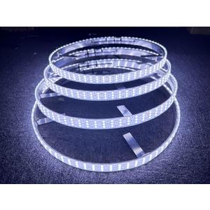 SDO Super Bright 17.5" Triple Row 1008Leds Pure White LED Illuminated Wheel Ring Light Switch/Remote Ctrl High Intensity White Rim Light Flashing IP68 Strobe LED Wheel Well for Truck Vehical