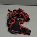 rabbitgoo Dog Harness No Pull with 2 Leash Clips, Adjustable Soft Padded, Reflective Oxford No Choke Pet Vest with Easy Control Handle for Large Dogs, Black & Red, L