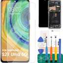 SRJTEK for Samsung Galaxy S21 Ultra 5G Screen Replacement for LCD for Samsung S21 Ultra 5G for Galaxy S21 Ultra 5G Display for SM-G998U SM-G998b/DS Digitizer Replacement Touch Screen Repair Part(Black)