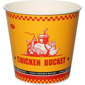 170 Oz Chicken Bucket with Lid, Commercial Food Container, 225 per Case