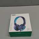 Kids Headphones - noot products K11 Foldable Stereo Tangle-Free 3.5mm Jack Wired Cord On-Ear Headset for Children/Teens/Boys/Girls/Smartphones/School/Kindle/Airplane Travel/Plane/Tablet (Navy/Teal)