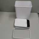 Bathroom Garbage Can with Lid, 2.6 Gallon Diaper Trash Can, Automatic Trash Cans Touchless, Slim Waterproof Smart Commercial Trash Can for Bedroom, Bathroom, Office, Living Room, Toilet, RV (A-Basic Battery Supply-White)