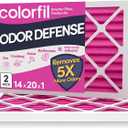 14x20x1 Air Filter (2-Pack) | Made in the USA | Color Changing | Remove Cat and Dog Odor | MERV 8 for Pet Hair Dander and Dust | 13.5"x19.5"x0.75" Exact Size