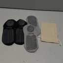 Ozaiic Pilates Socks for Women Non Slip Grip, Yoga Socks with Grippers for Barre, Hospital, Ballet, Dance, Barefoot Workout (One Size, 2p- Black/Gray)