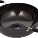 Satre Online and Marketing Hindalco Aluminum Kadai Size No-12, Frying Pan, Thickness 3 mm, Color-Black