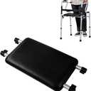 Walker Seat Cushion - Waterproof and Anti-Slip Pad, Suitable for Replacement Accessories of Folding Walkers, Providing Comfortable Support for the Elderly and Disabled (PU-Black)