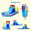 JOYLDIAS Inflatable Bounce House, Water Slide Bouncer Playhouse Castle w/Splash Pool, Climbing Wall, Basketball Hoop & Carry Bag, 480W Air Blower for Kids Backyard Indoor Outdoor Use, Free Water Gun